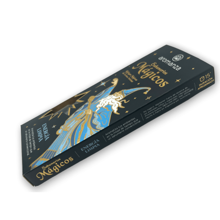 Tămâie Magical Sahumerios Clean Energy Aromanza - Iluminarte Argentina - 10 bețișoare groase lucrate manual