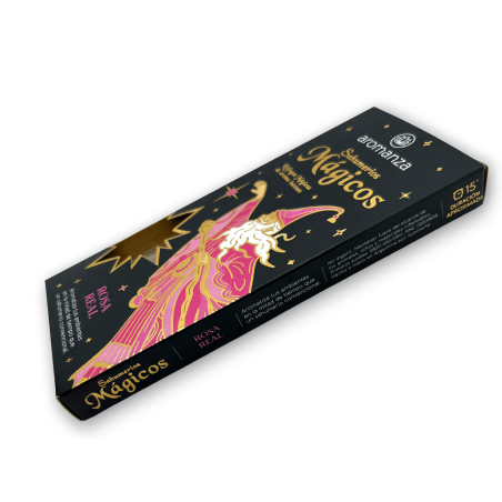 Incenso Mágico Sahumerios Rosa Real Aromanza - Iluminarte Argentina - 10 palitos grossos feitos à mão