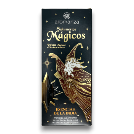 Magical Sahumerios Essences of India Aromanza Tămâie - Iluminarte Argentina - 10 bețișoare groase lucrate manual