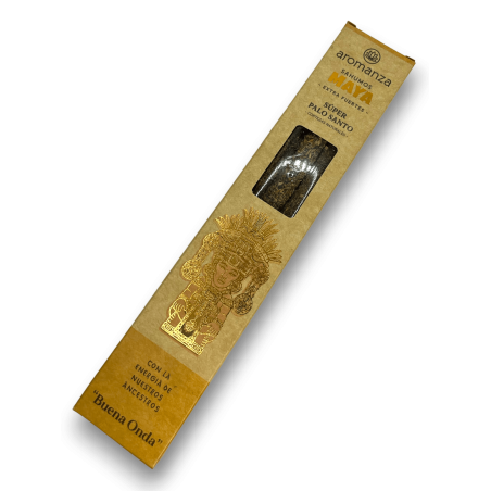 Sahumos Maya Súper Palo Santo Buena Onda Aromanza Inciensos - Iluminarte Argentina - 3 barritas extra Grandes / Fuertes