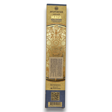 Sahumos Maya Real Champa con Palo Santo Espiritualidad Aromanza Inciensos - Iluminarte Argentina - 3 barritas extra Grandes
