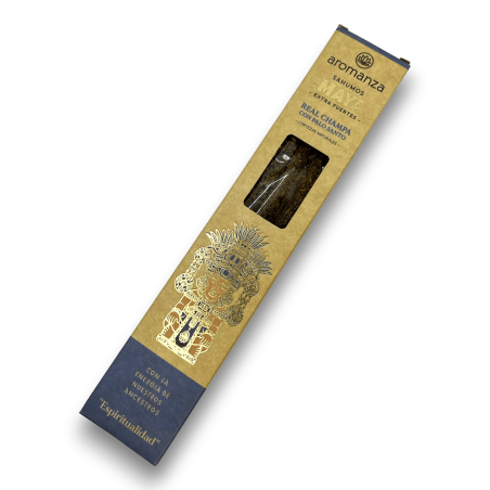 Sahumos Maya Real Champa con Palo Santo Espiritualidad Aromanza Inciensos - Iluminarte Argentina - 3 barritas extra Grandes