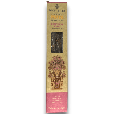 Sahumos Maya Berry Kiss Rosas Dulzura de Hogar Aromanza Inciensos - Iluminarte Argentina - 3 barritas extra Grandes / Fuertes