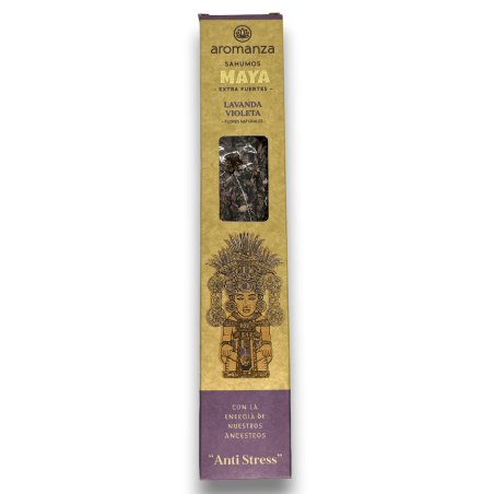 Maya Lavande Violette Anti Stress Aromanza Encens Sahumos - Iluminarte Argentine - 3 barres extra larges / fortes