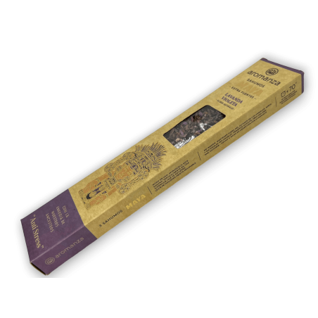 Sahumos Maya Lavendel Violet Anti Stress Aromanza Wierook - Iluminarte Argentina - 3 extra grote/sterke stokjes