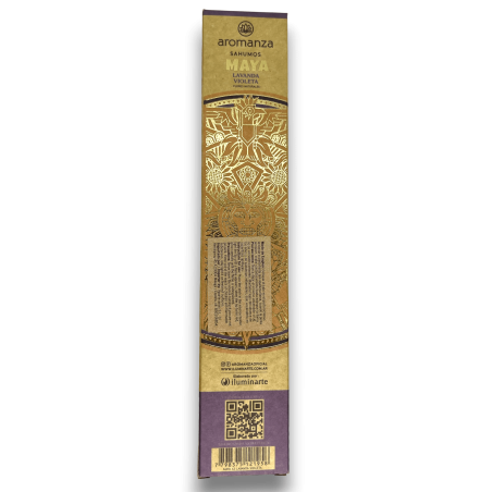 Maya Lavande Violette Anti Stress Aromanza Encens Sahumos - Iluminarte Argentine - 3 barres extra larges / fortes