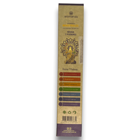 Magisterial Sahumerios 7 Powers Aromanza Räucherstäbchen - Iluminarte Argentina - 8 dicke Riegel mit Naturharzen