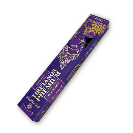 Encens Tibétain Premium Fleur Orientale Pureté Encens Aromanza - Iluminarte Argentine - 8 bâtonnets épais