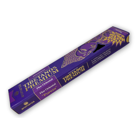 Premium Tibet Räucherstäbchen Orientalische Blume Reinheit Aromanza Räucherstäbchen - Iluminarte Argentina - 8 dicke Stäbchen