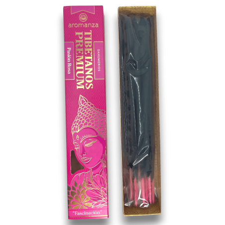 Encens Tibetà Premium Passió Rosa Fascinació Aromança Encensos - Il·luminar-te Argentina - 8 varetes gruixudes