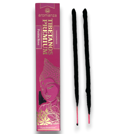 Encens Tibétain Premium Passion Pink Fascination Encens Aromanza - Iluminarte Argentina - 8 bâtonnets épais