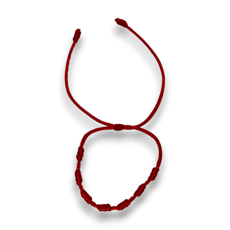 Pulsera 7 Nudos Cuerda Roja - HOSTENATURA