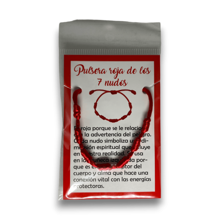 Pulsera 7 Nudos Cuerda Roja - HOSTENATURA