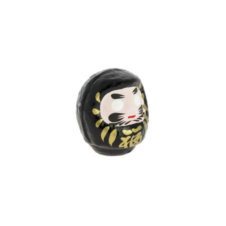 Daruma Negro Mediano Protección - Tradicional Japón - Muñeco de los propósitos