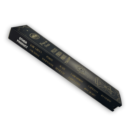 Encens Pyrite Magie de Cristal Aum Parfums - Encens avec Boîte de Cristal de Pyrite - 20gr.