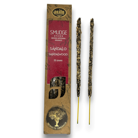 Encens au bois de santal bio AUM Fragrances Smudge Sticks - 25gr.
