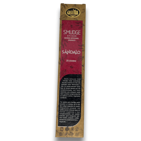 Encens au bois de santal bio AUM Fragrances Smudge Sticks - 25gr.
