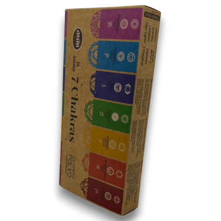 Incienso en polvo 7 Chakras AUM Fragrances 25gr.