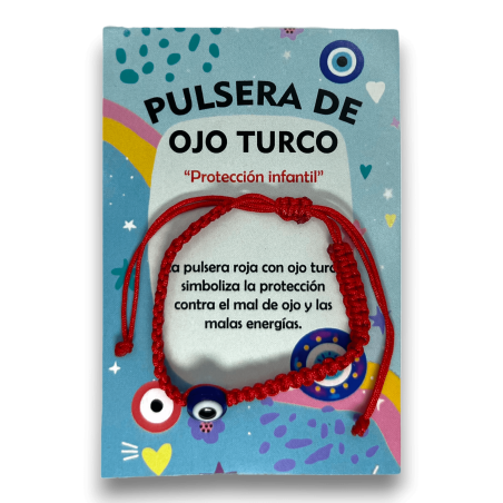 Bracciale per bambini Occhio Turco Protezione del bambino contro il malocchio e le cattive energie - HOSTENATURA