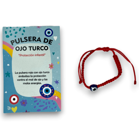 Bracciale per bambini Occhio Turco Protezione del bambino contro il malocchio e le cattive energie - HOSTENATURA
