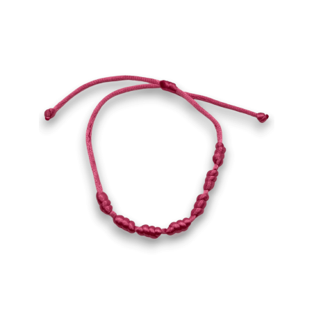 Bracciale Corda Rosa 7 Nodi - HOSTENATURA Amore e contro la solitudine