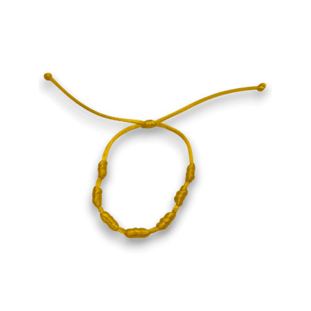 Bracciale in Corda Gialla 7 Nodi - HOSTENATURA Prosperità, Abbondanza e Fortuna