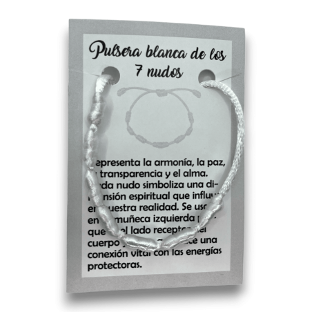 Bracciale in Corda Bianca 7 Nodi - HOSTENATURA Fertilità