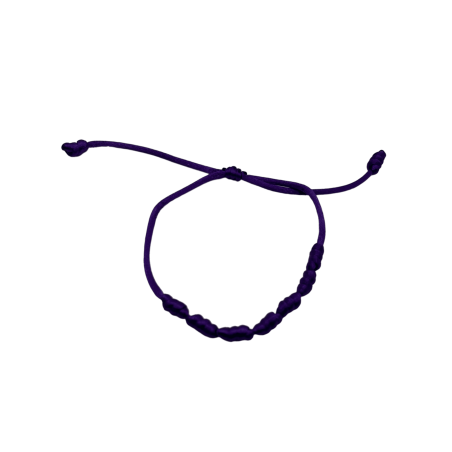 Pulsera 7 Nudos Cuerda Violeta - HOSTENATURA Representa la Eternidad, Espiritualidad y la Inspiración.