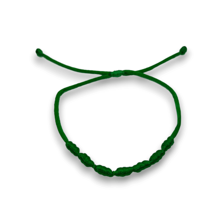 Pulseira Corda Verde 7 Nós - HOSTENATURA Saúde, Esperança e Boa Sorte.