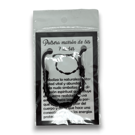 Bracciale in Corda Marrone 7 Nodi - HOSTENATURA Natura, Stabilità Vitale e Abbondanza