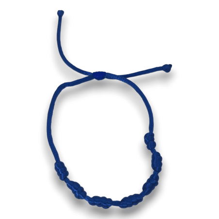 Blaues Seilarmband mit 7 Knoten - HOSTENATURA Intelligenz, Adel und Ruhe