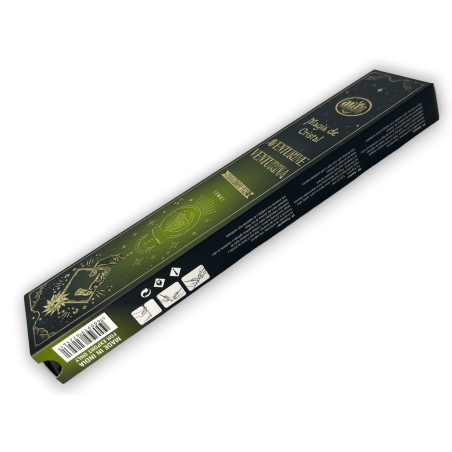 Aum Fragrances Encens Aventurine Magique - Encens avec Boîte en Cristal d’Aventurine Verte - 20gr.