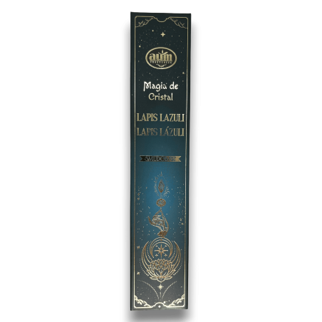 Incienso Lapislázuli Magia de Cristal Aum Fragrances - Incienso con cajita de cristales de Lapislázuli - 20gr.