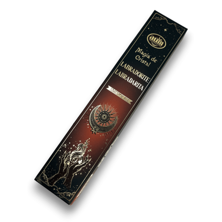 Labradorite Incense Crystal Magic Aum Fragrances - Tamaie cu o cutie de cristale de Labradorit - 20gr.