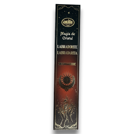 Labradorite Incense Magic of Crystal Aum Fragrances - Incense with Labradorite crystal box - 20gr.