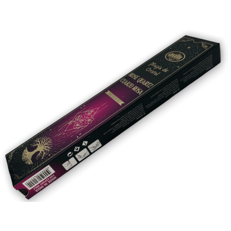 Aum Fragrances Crystal Magic Rose Quartz Incense - Kadzidło z pudełkiem kryształów Rose Quartz - 20gr.