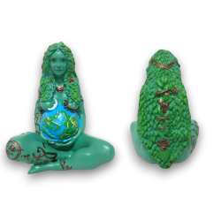 Statue Figur Göttin Gaia Mutter Erde 15x12cm -...