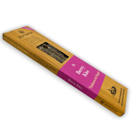 Encens Good Wave Palo Santo avec Encens Berry Kiss AROMANZA Argentine - Douceur de la Maison - 8 bâtonnets épais