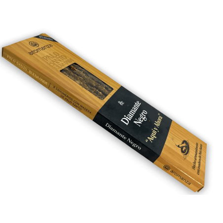 Good Wave Palo Santo Incense with Black Diamond Incense Aromanza Argentina Here and Now - 8 thick sticks