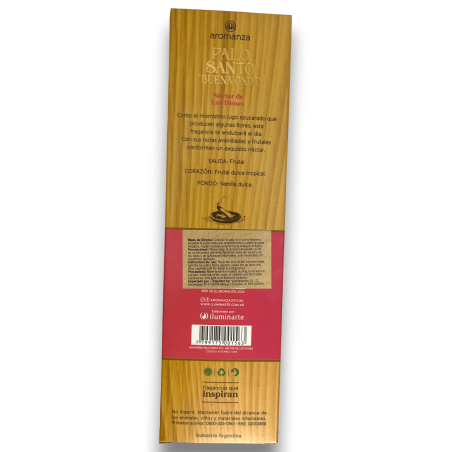 Tămâie Good Wave Palo Santo cu Nectarul Zeilor Conexiune Divină Tămâie Aromanza - 8 bețe - Iluminarte Argentina