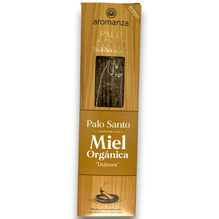 Good Wave Palo Santo Incense with Organic Honey Sweetness Incense Aromanza - 8 sticks - Iluminarte Argentina