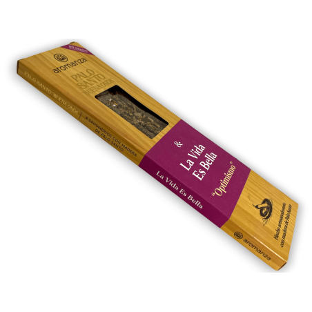 Kadzidło Good Wave Palo Santo z Życiem jest Piękne Optymizm Aromanza - 8 sztyftów - Iluminarte Argentina