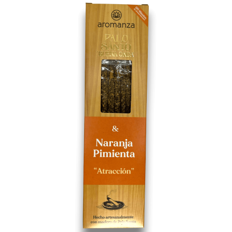 Buena Onda Incenso Palo Santo com Laranja Pimenta Incenso Aromanza - 8 varas - Iluminarte Argentina