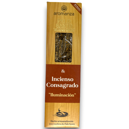 Encens Bona Onda Palo Santo amb Encens Consagrat Il·luminació Encens Aromanza - 8 varetes - Il·luminar-te Argentina
