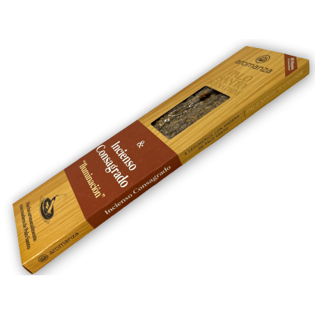 Encens Bona Onda Palo Santo amb Encens Consagrat Il·luminació Encens Aromanza - 8 varetes - Il·luminar-te Argentina