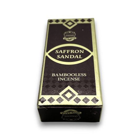Incienso Dhoop Azafrán Sándalo ANAND Bambooless Incense Saffron Sandal - 1 caixeta de 15 barretes