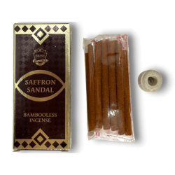 صندل بالبخور Dhoop خشب الصندل بالزعفران ANAND البخور الخيزران - 1 عبوة من 15 قطعة