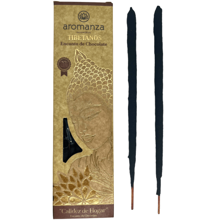 Encens Tibetà Encant de Xocolata Calidesa de la Llar Encens Aromanza Argentina - Sahumeri artesanal 8 varetes gruixudes
