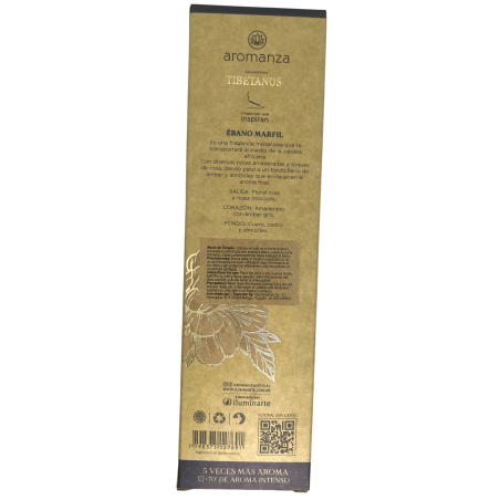 Tibetan Incense Ebony Ivory Balance Incense Aromanza Argentina - Handmade incense 8 extra thick sticks