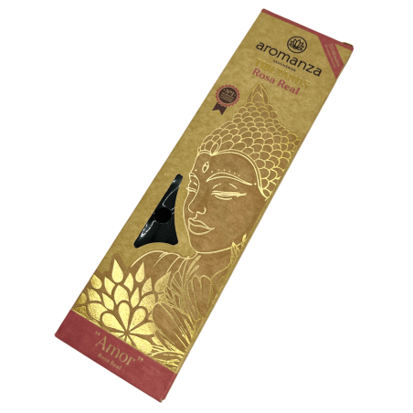 Incenso tibetano Rosa Real Amor Incensos Aromanza Argentina - Queimador de incenso artesanal 8 paus extra grossos